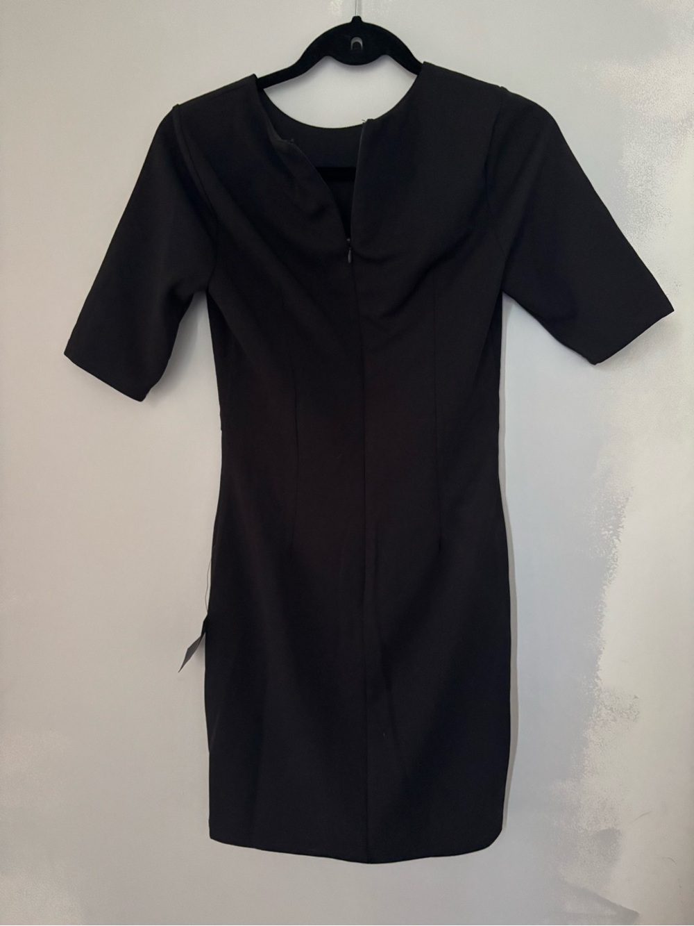Lulu's Black Short Sleeve Mini Sheath Dress
